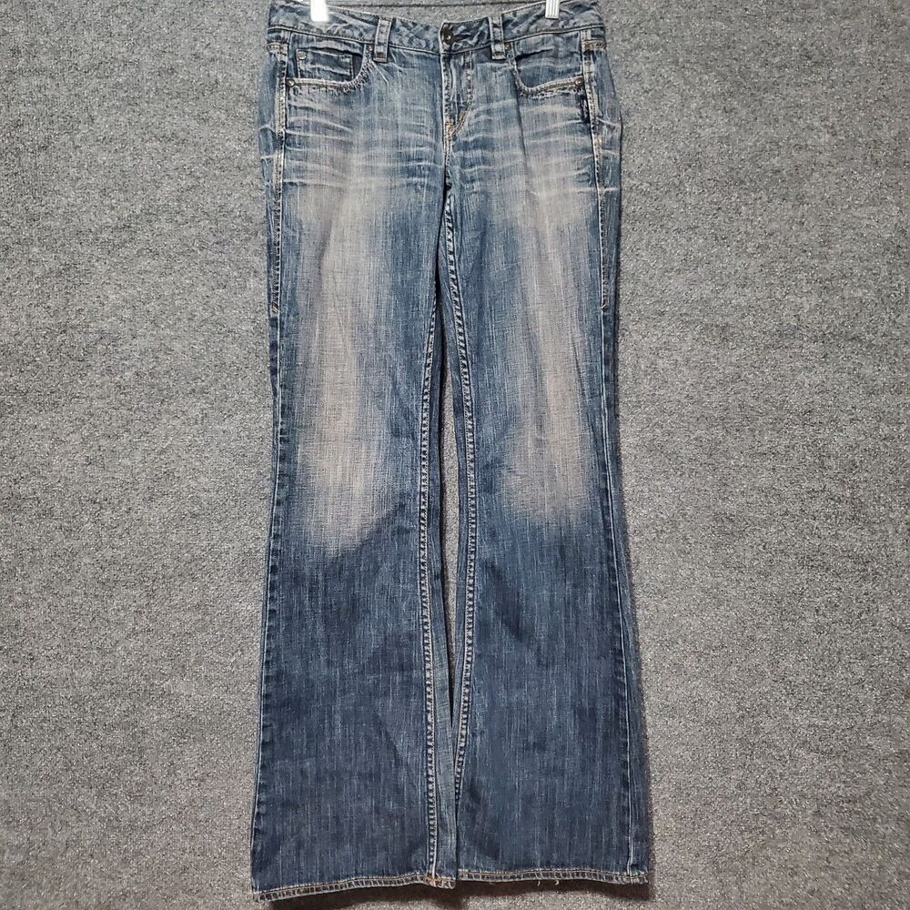 Silver Jeans Womens Size W30/L35 Lola Denim Boot Cut Pants Blue Cowgirl Y2K VTG